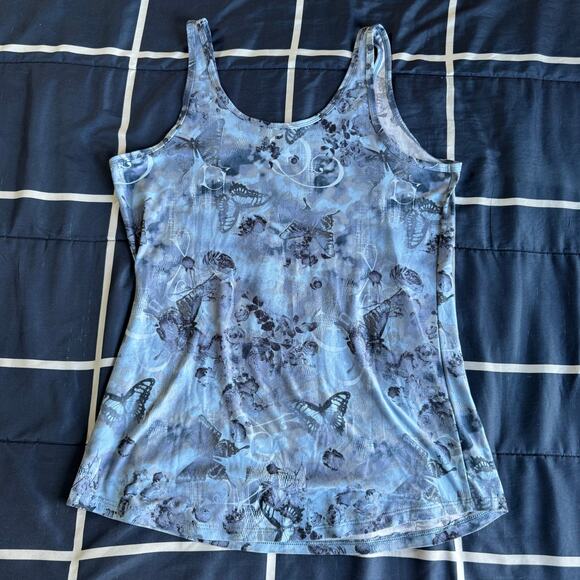 No Boundaries Blue Butterfly Tank Top Juniors XL (15–17) - Picture 2 of 5